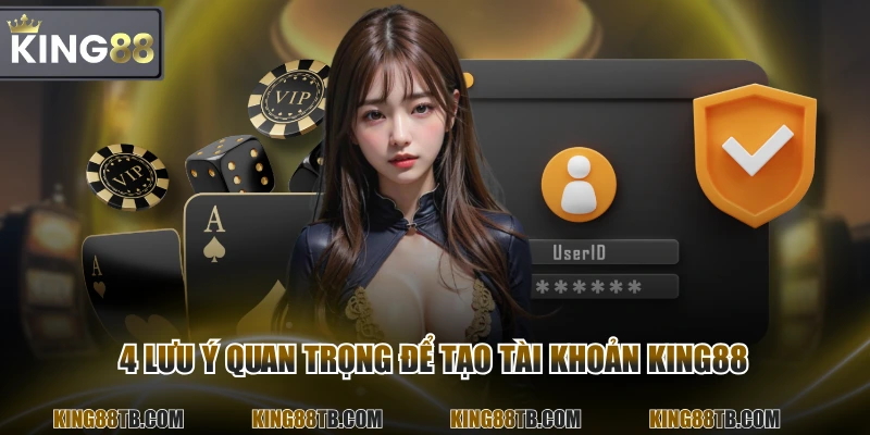 4 lưu ý quan trọng để tạo tài khoản KING88